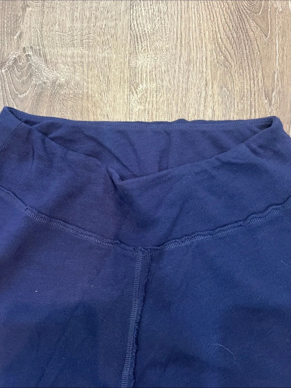 Free People Intimately Navy Wide Leg Pull-On Pants with Cuff Ties XS
